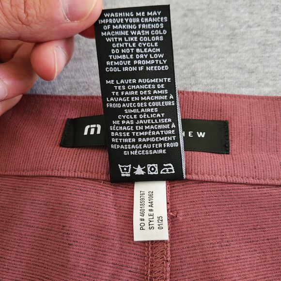 Travis Mathew Travel Year Shorts Men 34 RoanRouge Golf Stretch Performance NWT - Picture 6 of 16